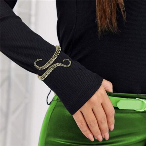 Octopus Tentacle Animal Sea Ocean Hinged Open Bracelet Bangle Arm Cuff - Picture 2 of 8